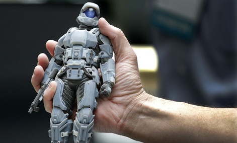 Photopolymer printing can print three-dimensional figures, as displayed at a conference in Ohio. 