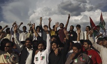 Pakistanis protest in Islamabad.
