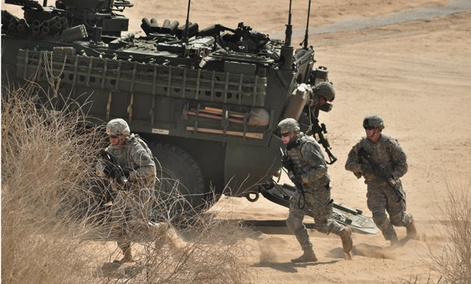 The Stryker armored vehicle is used currently. 
