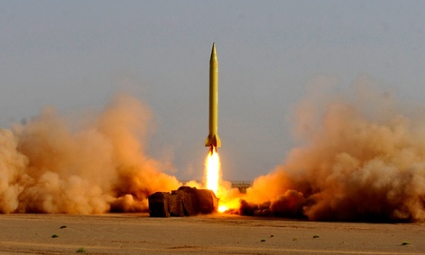 Iran's Shahab-3 missile is launched by the Revolutionary Guard