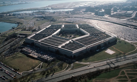 An aerial view of the Pentagon. An aerial view of the Pentagon.