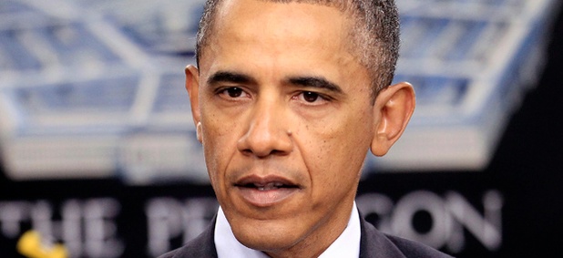 President Barack Obama speaks during a news briefing at the Pentagon. President Barack Obama speaks during a news briefing at the Pentagon.