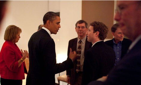 Obama met with tech officials including Facebook's Mark Zuckerberg and Google's Eric Schmidt in 2011.