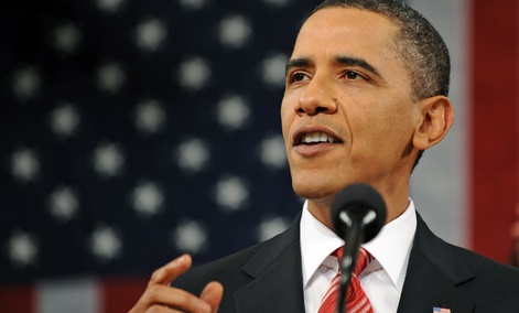 President Barack Obama delivers his State of the Union address in 2010.