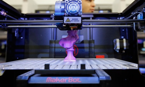 The MakerBot Replicator 2X 3D desktop printer was showcased at International Consumer Electronics Show in Las Vegas last month.
