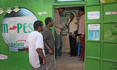 Users visit an M-Pesa location in Nairobi in 2011. Users visit an M-Pesa location in Nairobi in 2011.