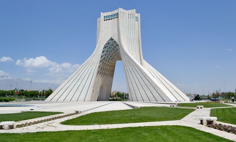 Tehran's Azadi monument celebrates the Persian Empire. Tehran's Azadi monument celebrates the Persian Empire.