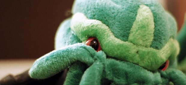 The titular character in the short story "The Call of Cthulhu" is often rendered as a green monster with tentacles. The titular character in the short story "The Call of Cthulhu" is often rendered as a green monster with tentacles.