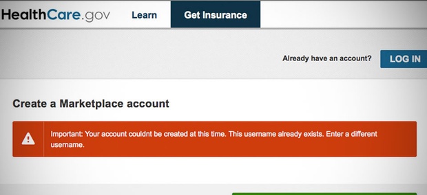 Users in the days after the site's launch were greeted with error messages. Users in the days after the site's launch were greeted with error messages.