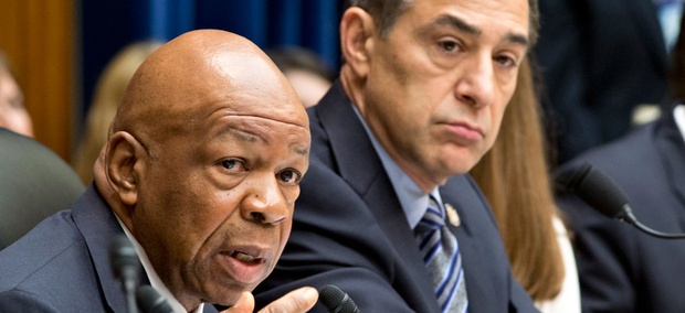 Rep. Elijah Cummings, D-Md., the ranking member of the House Oversight and Government Reform Committee, left, accompanied by the committee's Chairman Rep. Darrell Issa, R-Calif. Rep. Elijah Cummings, D-Md., the ranking member of the House Oversight and Government Reform Committee, left, accompanied by the committee's Chairman Rep. Darrell Issa, R-Calif.