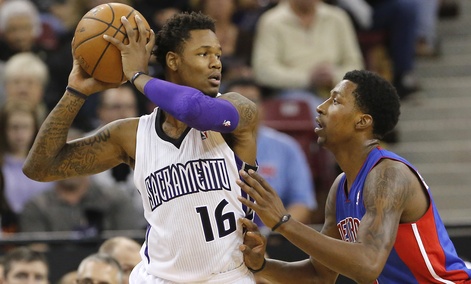 Sacramento Kings guard Ben McLemore, left, faces off with the Detroit Piston's Brandon Jennings in a November NBA game. Sacramento Kings guard Ben McLemore, left, faces off with the Detroit Piston's Brandon Jennings in a November NBA game.