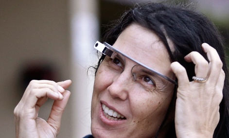 Cecilia Abadie wore her Google Glass as she talks with her attorney outside of traffic court in December. Cecilia Abadie wore her Google Glass as she talks with her attorney outside of traffic court in December.