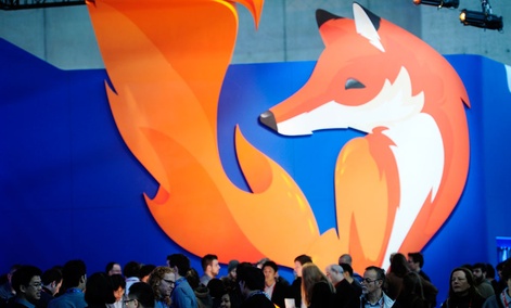 People gather in the Firefox booth at the Mobile World Congress, the world's largest mobile phone trade show in Barcelona, Spain. People gather in the Firefox booth at the Mobile World Congress, the world's largest mobile phone trade show in Barcelona, Spain.
