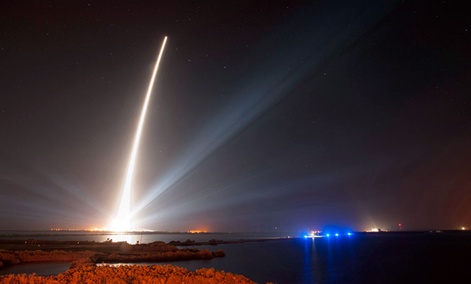 A United Launch Alliance Delta IV rocket successfully launched the Global Positioning System IIF-5 satellite for the U.S. Air Force Feb. 20, 2014, at 8:59 p.m. EST from Space Launch Complex-37 at Cape Canaveral Air Force Station, Fla. A United Launch Alliance Delta IV rocket successfully launched the Global Positioning System IIF-5 satellite for the U.S. Air Force Feb. 20, 2014, at 8:59 p.m. EST from Space Launch Complex-37 at Cape Canaveral Air Force Station, Fla.