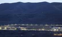 A ground level view of Utah's NSA Data Center in Bluffdale, Utah.