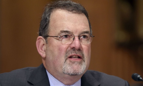 Federal CIO Tony Scott testifies on Capitol Hill in Washington, Thursday, June 25, 2015, before the Senate Homeland Security and Governmental Affairs Committee hearing on federal Cybersecurity and the OPM Data Breach. 