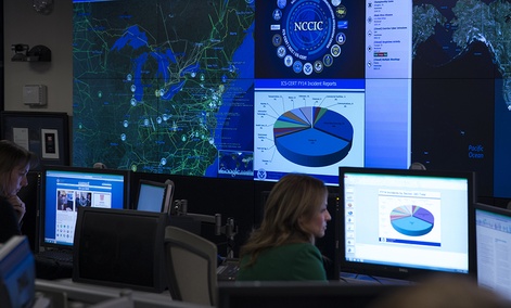 A view of the National Cybersecurity and Communications Integration Center in Arlington, Va.
