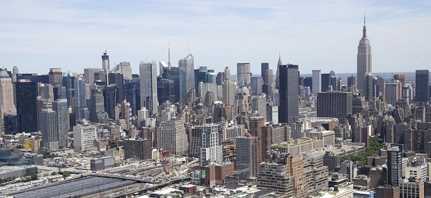 An ariel view of the skyline of Manhattan in New York. An ariel view of the skyline of Manhattan in New York.