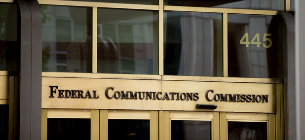 The Federal Communications Commission building in Washington. The Federal Communications Commission building in Washington.