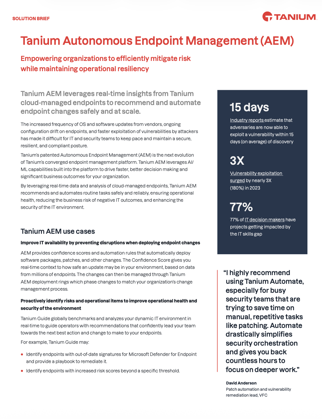 Tanium Autonomous Endpoint Management (AEM)