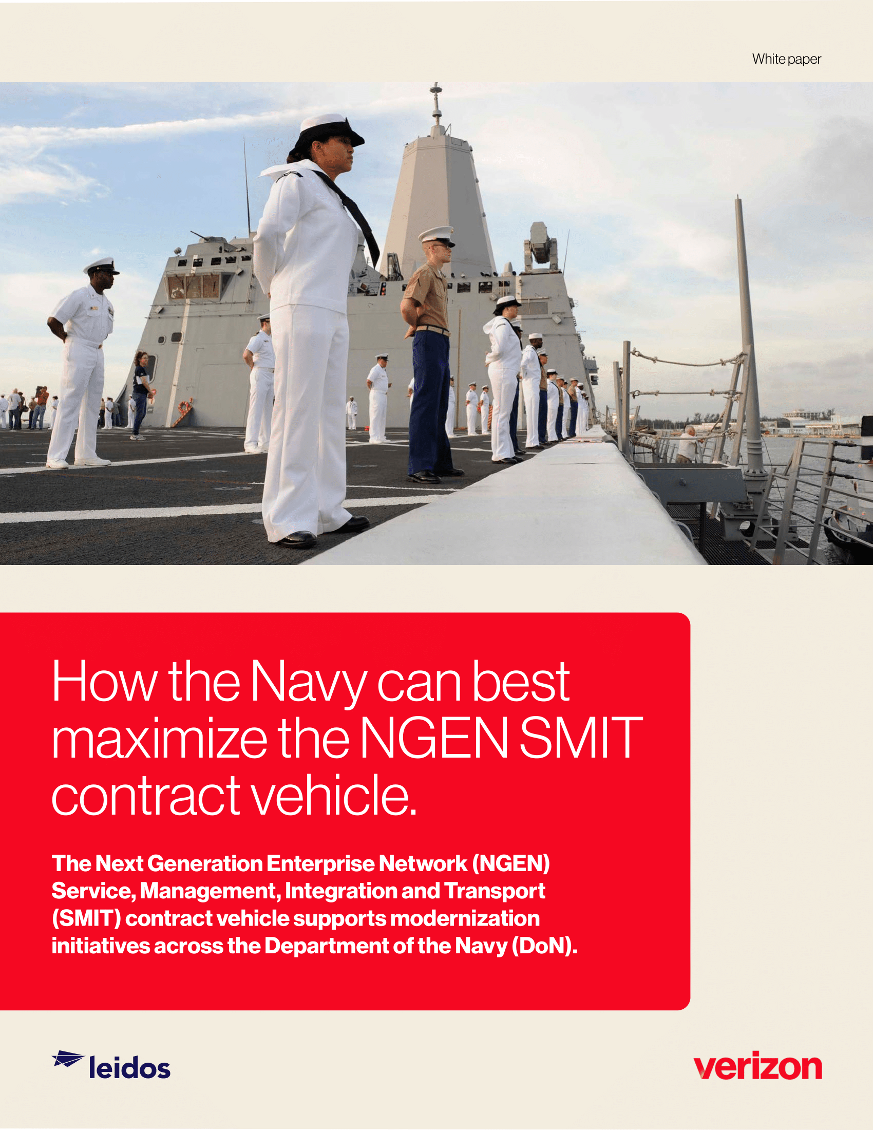 How the Navy can best maximize the NGEN SMIT contract vehicle.