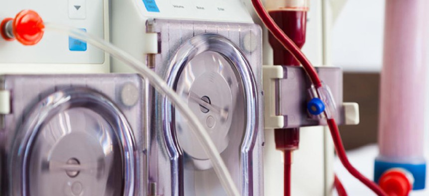 Traditional dialysis machines are not portable.