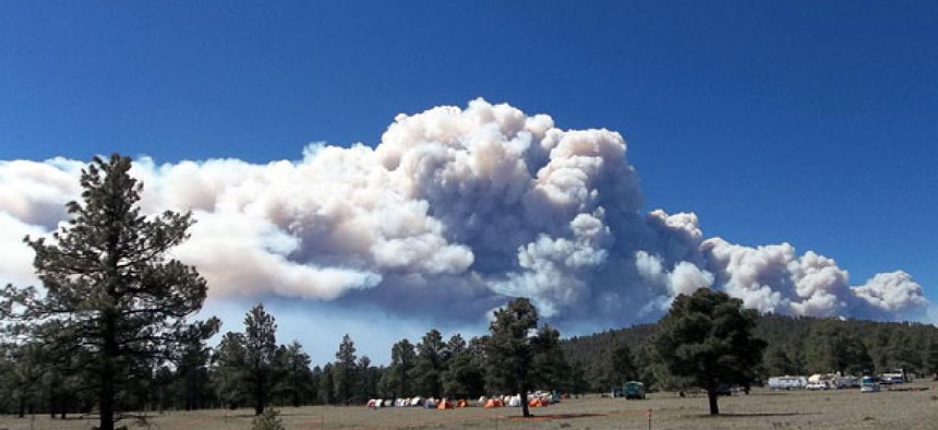 A view of Whiterwater-Baldy Fire on May 23.