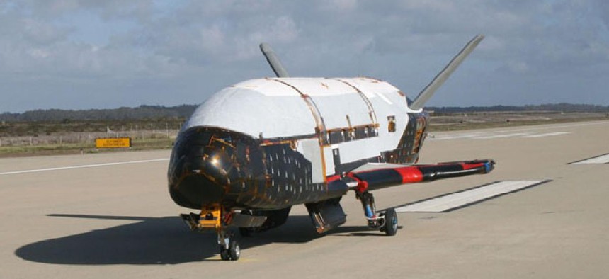 The Air Force's unmanned X-37B Orbital Test Vehicle.