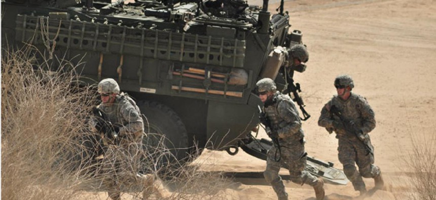 The Stryker armored vehicle is used currently. 