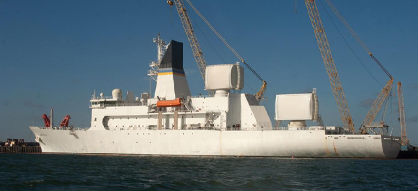 USNS Howard O. Lorenzen is one of the three Missile Range Instrumentation Ships.