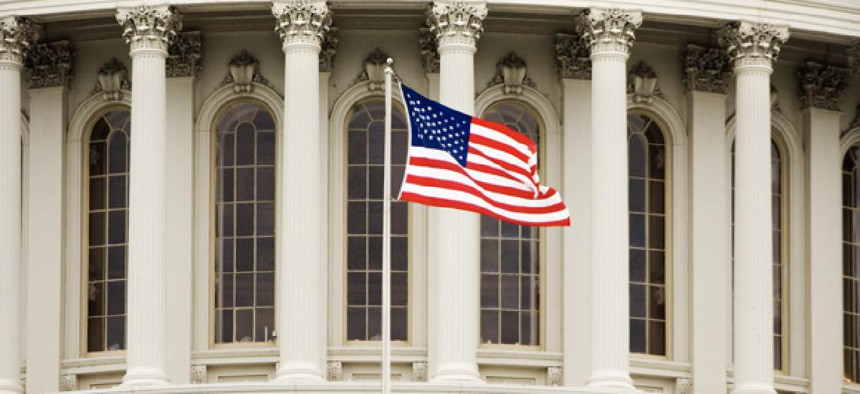 American flag at Un, ... ]