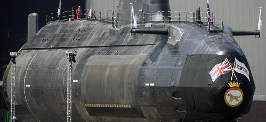 The first Astute class nuclear submarine, made by BAE Systems, is shown in 2007.