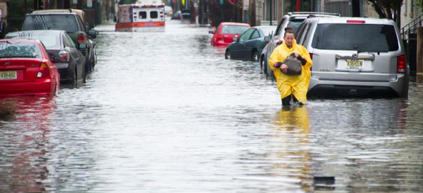 The storm flooded much of Hoboken, N.J.