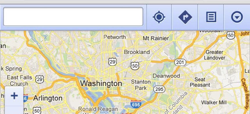 The web version of Google Maps is viewable on iOS browsers, such as mobile Chrome.
