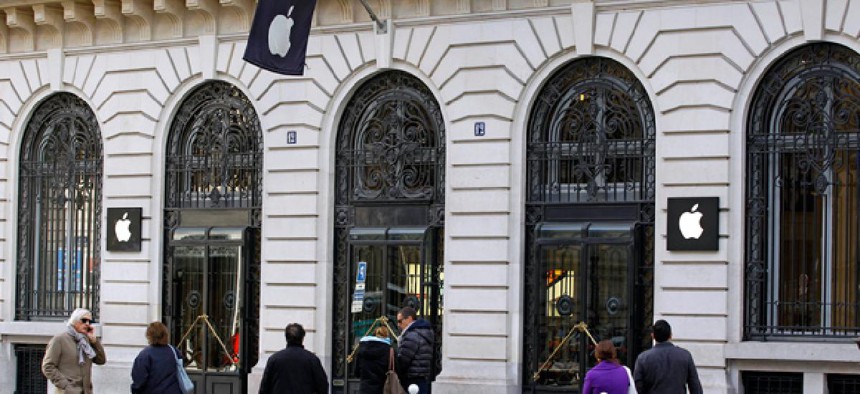 An Apple store in Paris