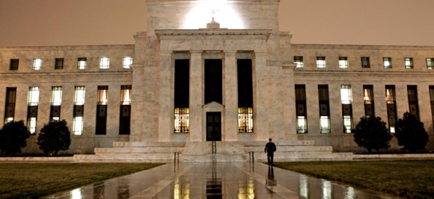 The Federal Reserve Building on Constitution Avenue in Washington.