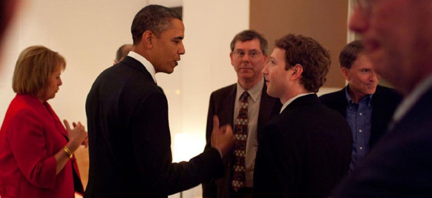 Obama met with tech officials including Facebook's Mark Zuckerberg and Google's Eric Schmidt in 2011.