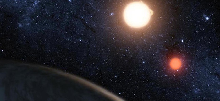 An artist's rendering of Kepler-16b