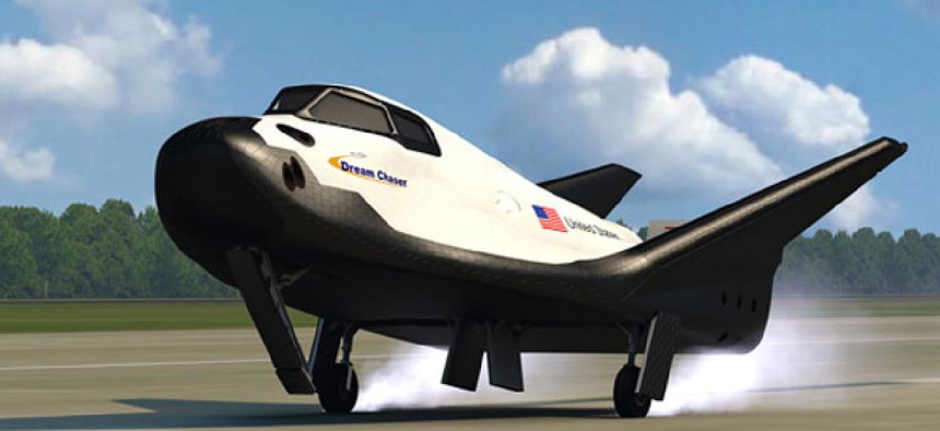An artist's conception of the Dream Chaser.