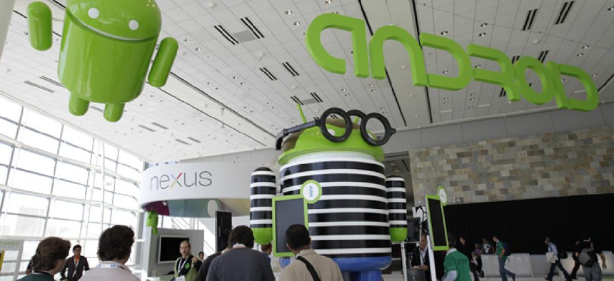 Android at the Google I/O conference in San Francisco, Wednesday, June 27, 2012. 