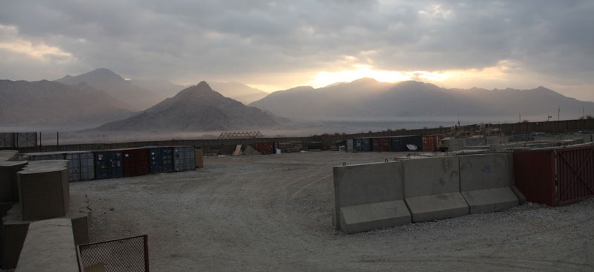 Overcast skies -- such as those at Forward Operating Base Kutschbach in Afghanistan in December -- can cause problems for current radar systems.