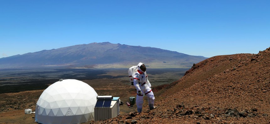 Researchers have spent the last six months in a dome on the slope of a volcano in Hawaii.