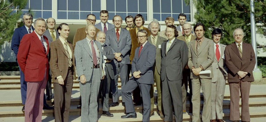 The Voyager team in 1972.