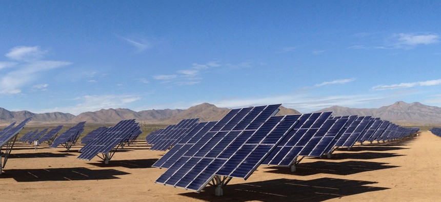 The U.S. Army's solar array at White Sands, New Mexico