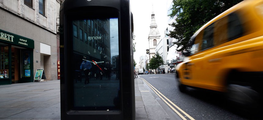 High-tech, Wi-Fi-connected trash cans are placed around London to monitor commuters. 