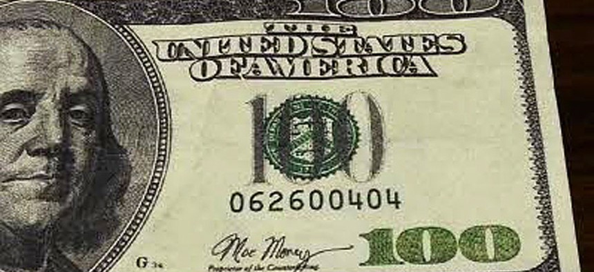 A counterfeit $100.00 bill 