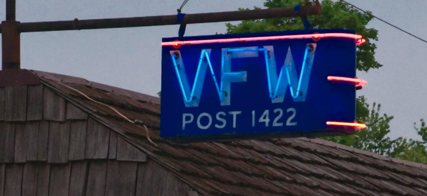 The VFW hall in Bushnell, Illinois.