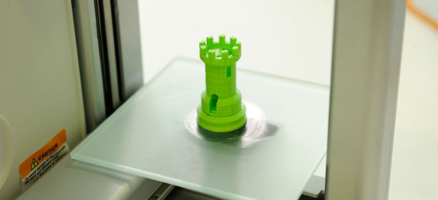 A 3D printed chess piece.