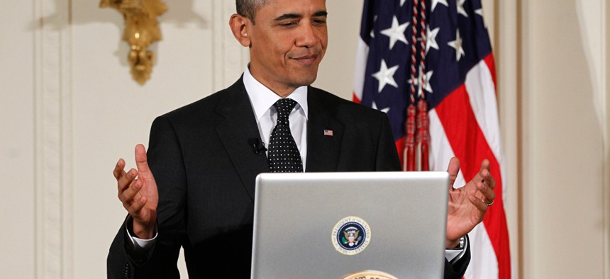 Obama participated in a Twitter "Town Hall" event in 2011.