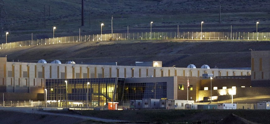 A ground level view of Utah's NSA Data Center in Bluffdale, Utah.